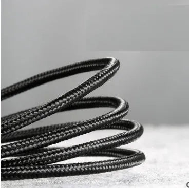 Android Micro USB woven charging cable showing grey/black and red/black colour options