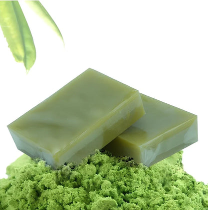 100g organic matcha green tea handmade soap bar with natural ingredients for skincare