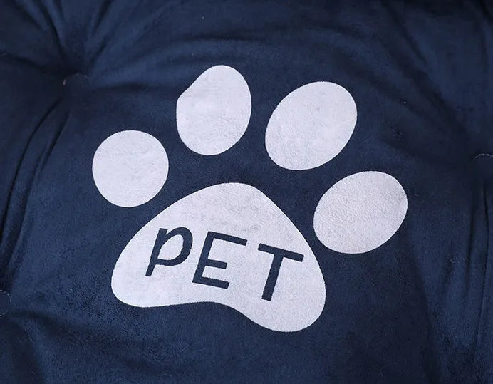 Warm PP cotton pet kennel mat for dogs and cats, 15cm high, available in Blue and Red