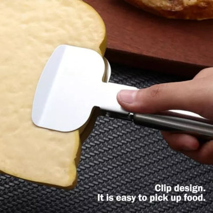 3-in-1 stainless steel pizza cutter with hanging holes for easy storage
