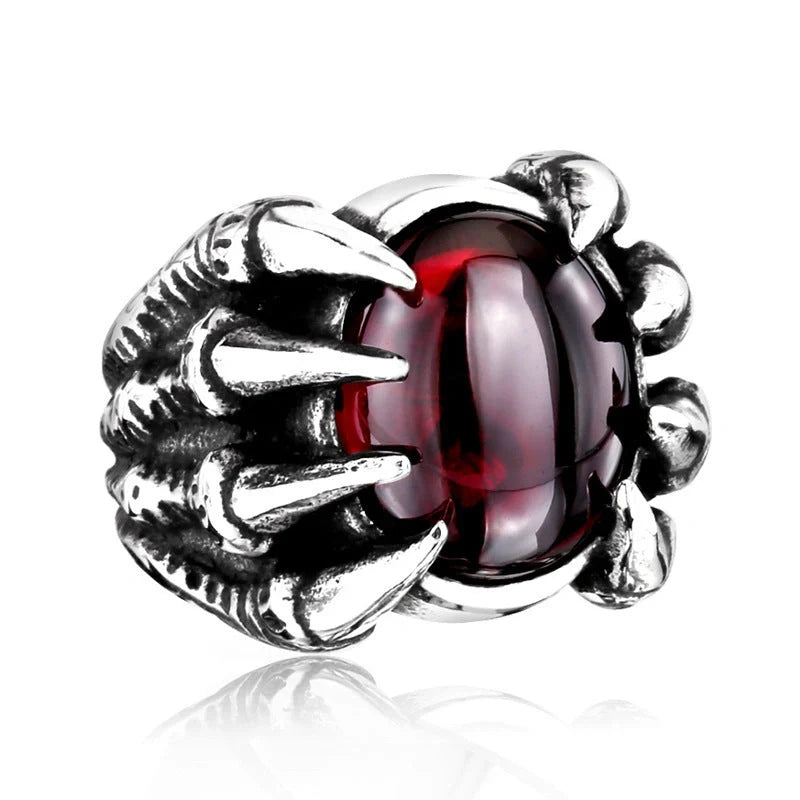 Vintage Titanium Steel Zircon Ring with Intricate Design and Comfortable Fit