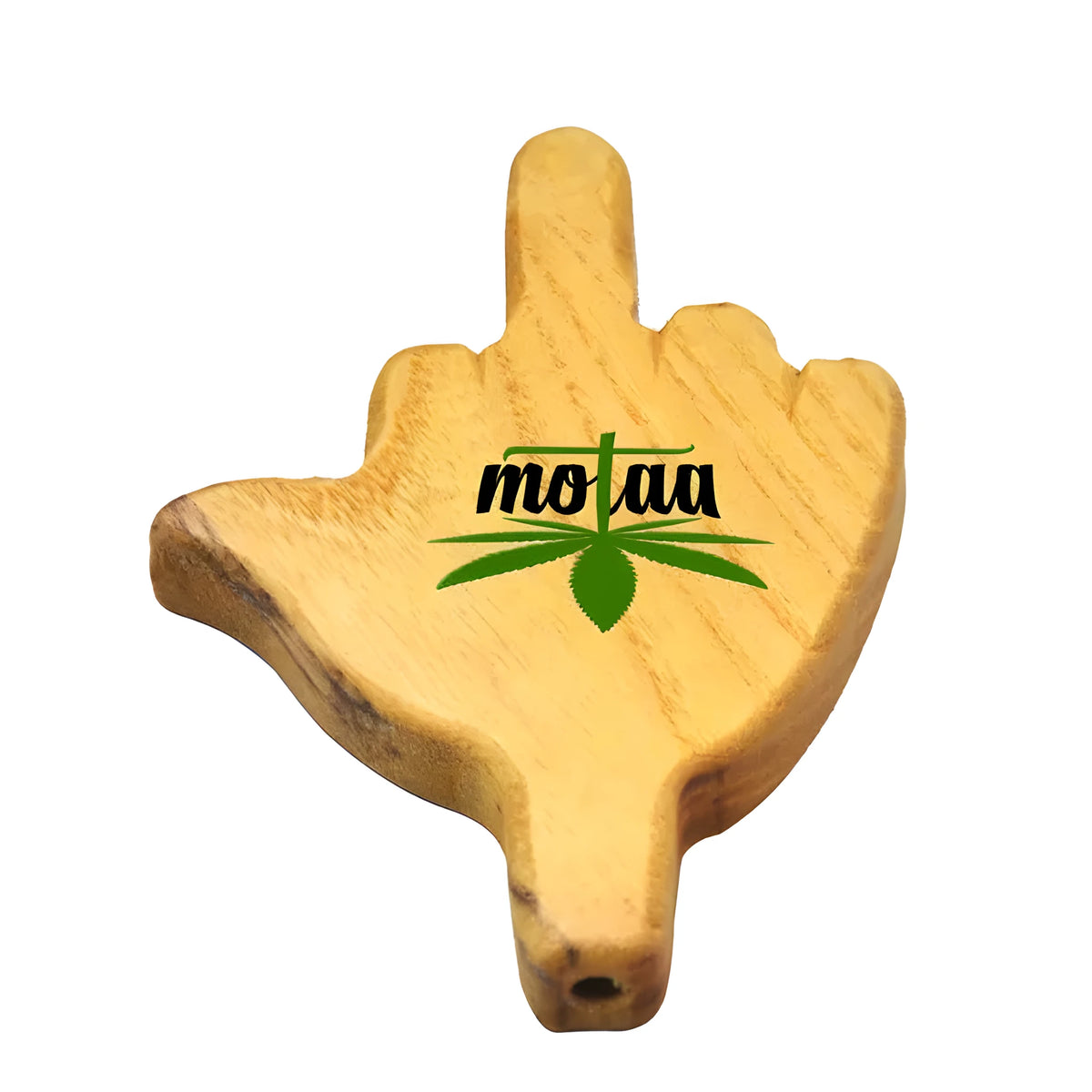 Five-finger palm wood pipe with keychain, windproof function, bottle opener, U disk, razor, storage, power bank and light