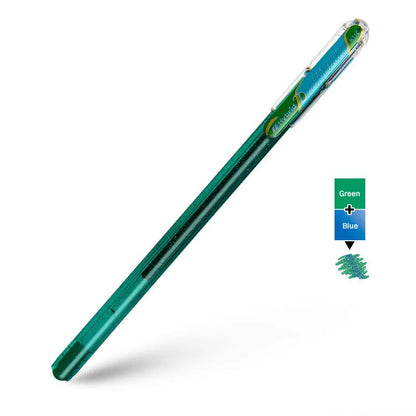 Flash K110 glitter gel pen with 1.0mm tip, shown in multiple colour options.