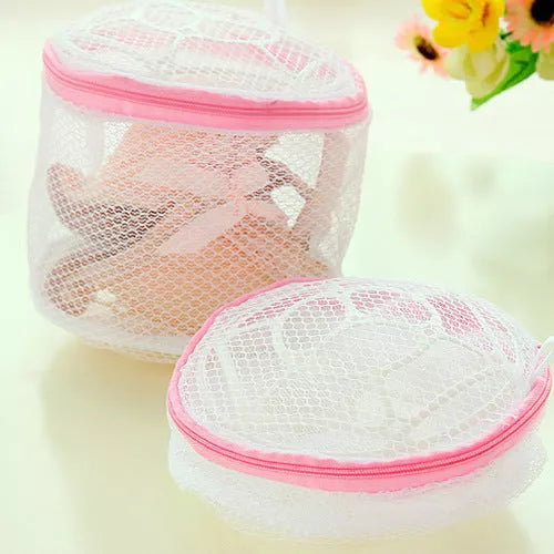 Pink anti-deformation washing storage bag for laundry protection