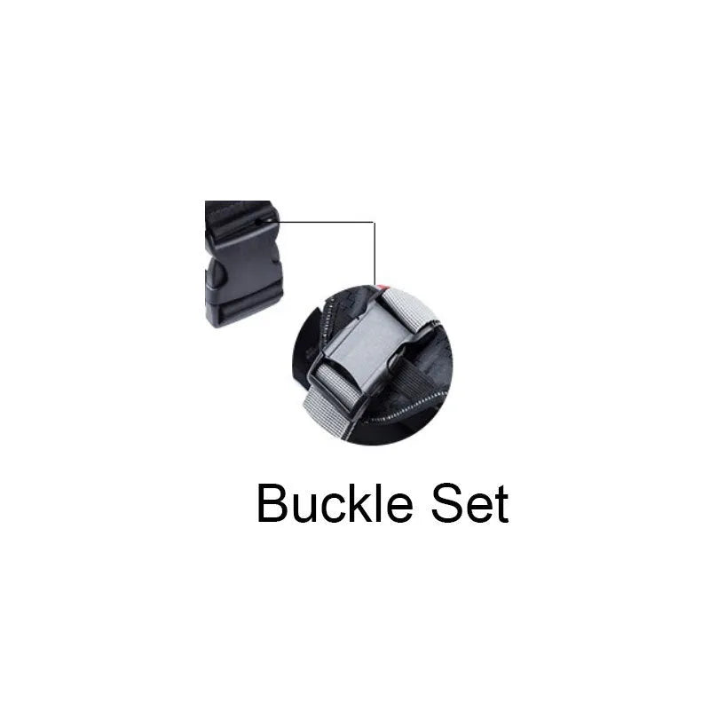 A reflective adjustable no-pull dog harness in nylon, shown on a dog, with a sturdy handle and D-ring for leash attachment.