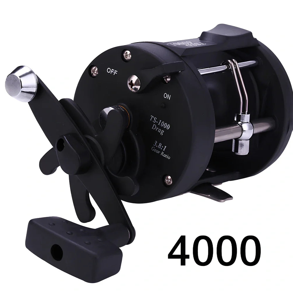 Comairon automatic wiring fishing reel with right-hand retrieve and plastic housing