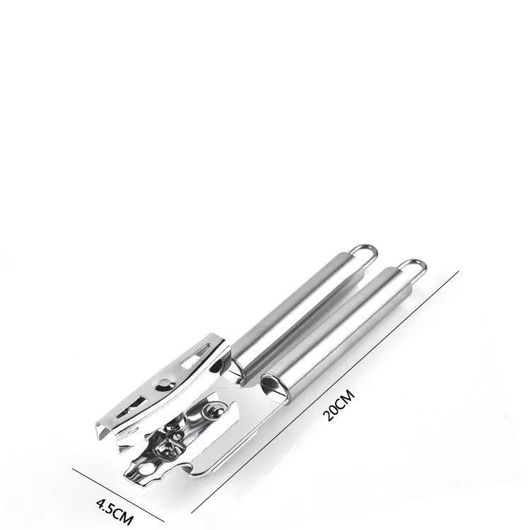 Stainless steel can opener with universal packaging options for durable and efficient can opening