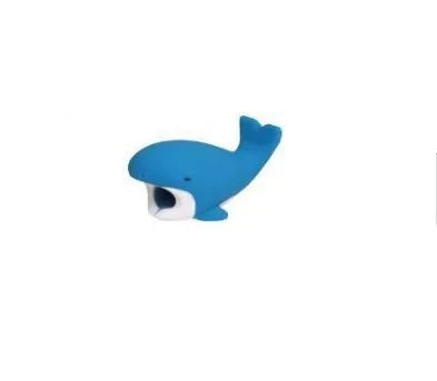 Silicone animal-shaped cable protector for Apple iPhone lightning charging cable.