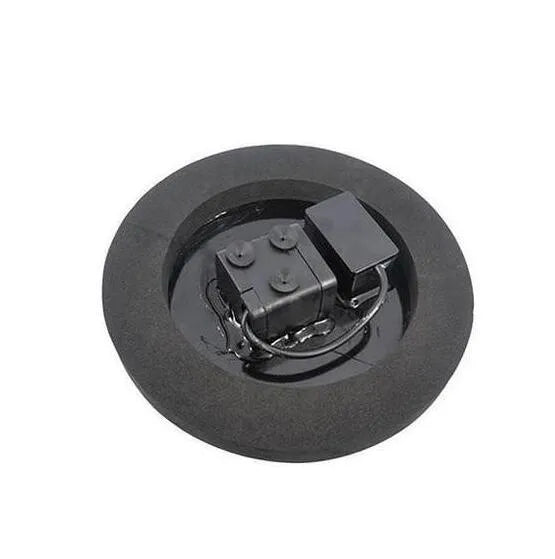 Black solar floating fountain pump with 4 nozzle heads for garden ponds and birdbaths