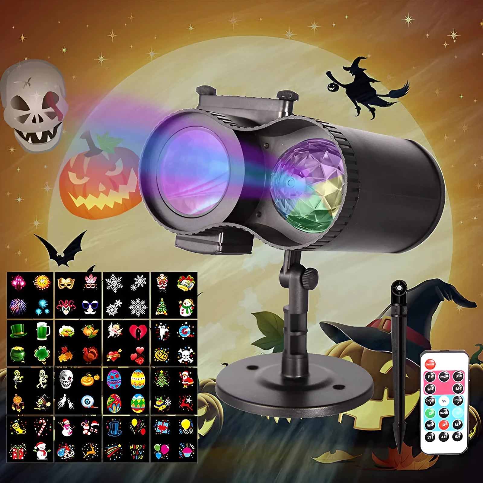 Outdoor waterproof double tube animated watermark light with IP65 rating and soft LED illumination