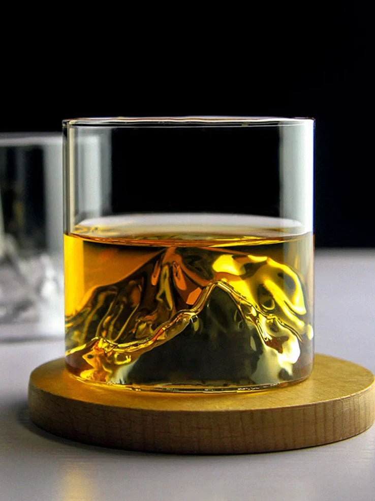 Japanese whiskey glass with 200ml capacity, heat-resistant transparent glass, 73mm height