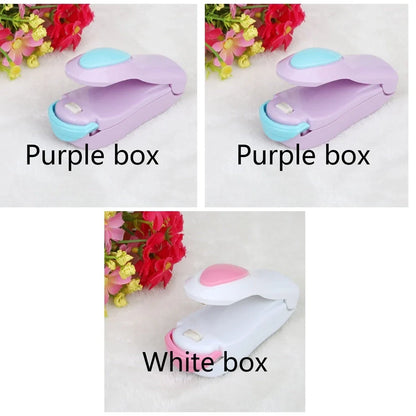 Mini hand pressure heat sealing machine measuring 10cm with magnetic base for plastic bag food preservation