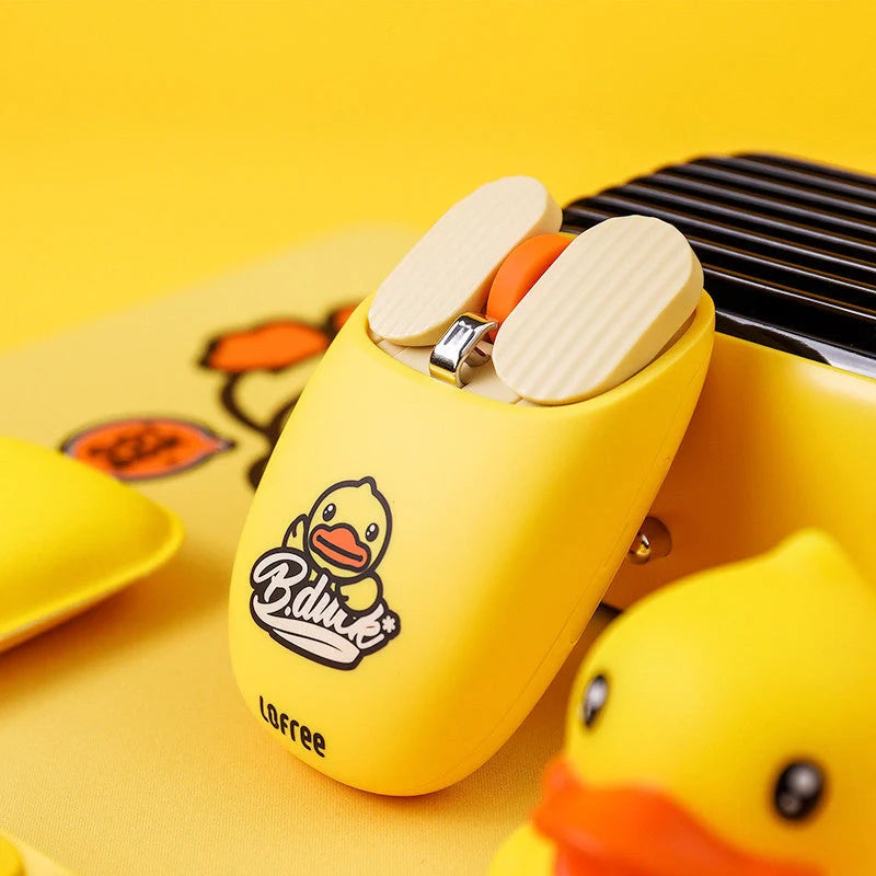 Little Yellow Duck Bluetooth Mouse Keyboard set in bright yellow with compact design