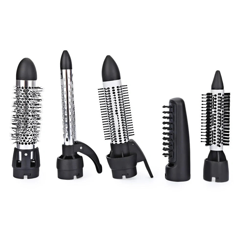 Purple folding hair dryer with diffuser attachment showing compact 20.5cm size