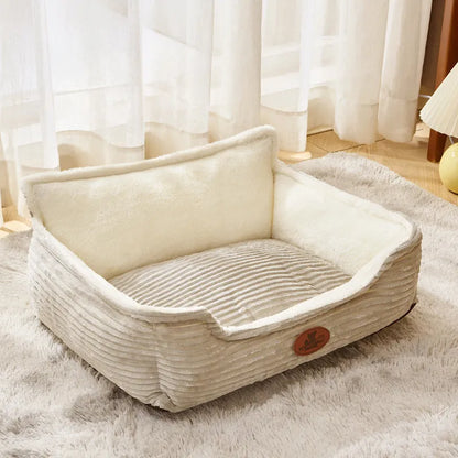 Four-season removable kennel bed for small medium dogs and cats in coffee or white colour