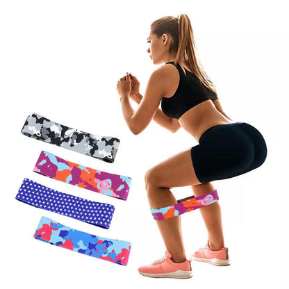 Anti-slip yoga camouflage color resistance band for hip lift and leg beauty exercises