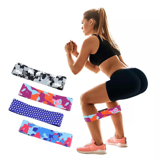 Anti-slip yoga camouflage color resistance band for hip lift and leg beauty exercises