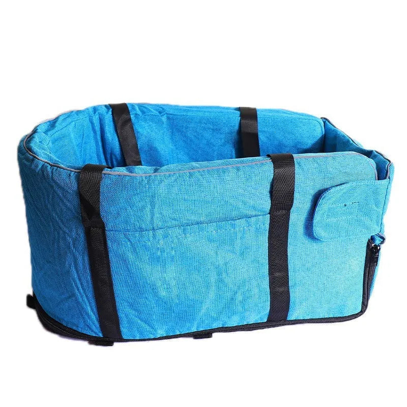 Outdoor pet kennel for car use with cloth construction and 25D sponge cushioning in multiple colour options