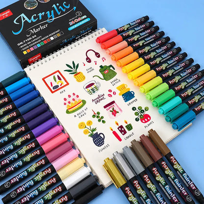 Hand pen body painting DIY graffiti set with 16.5cm plastic pens in a colour box