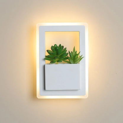 Modern white LED bedside wall lamp with petal design and anti-blue light technology