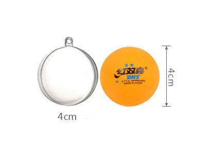 Transparent plastic decorative hanging balls in various sizes and designs