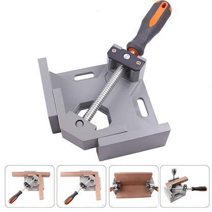 Corner Perfecter 90-degree right angle clamp with adjustable jaws and chrome-plated rods