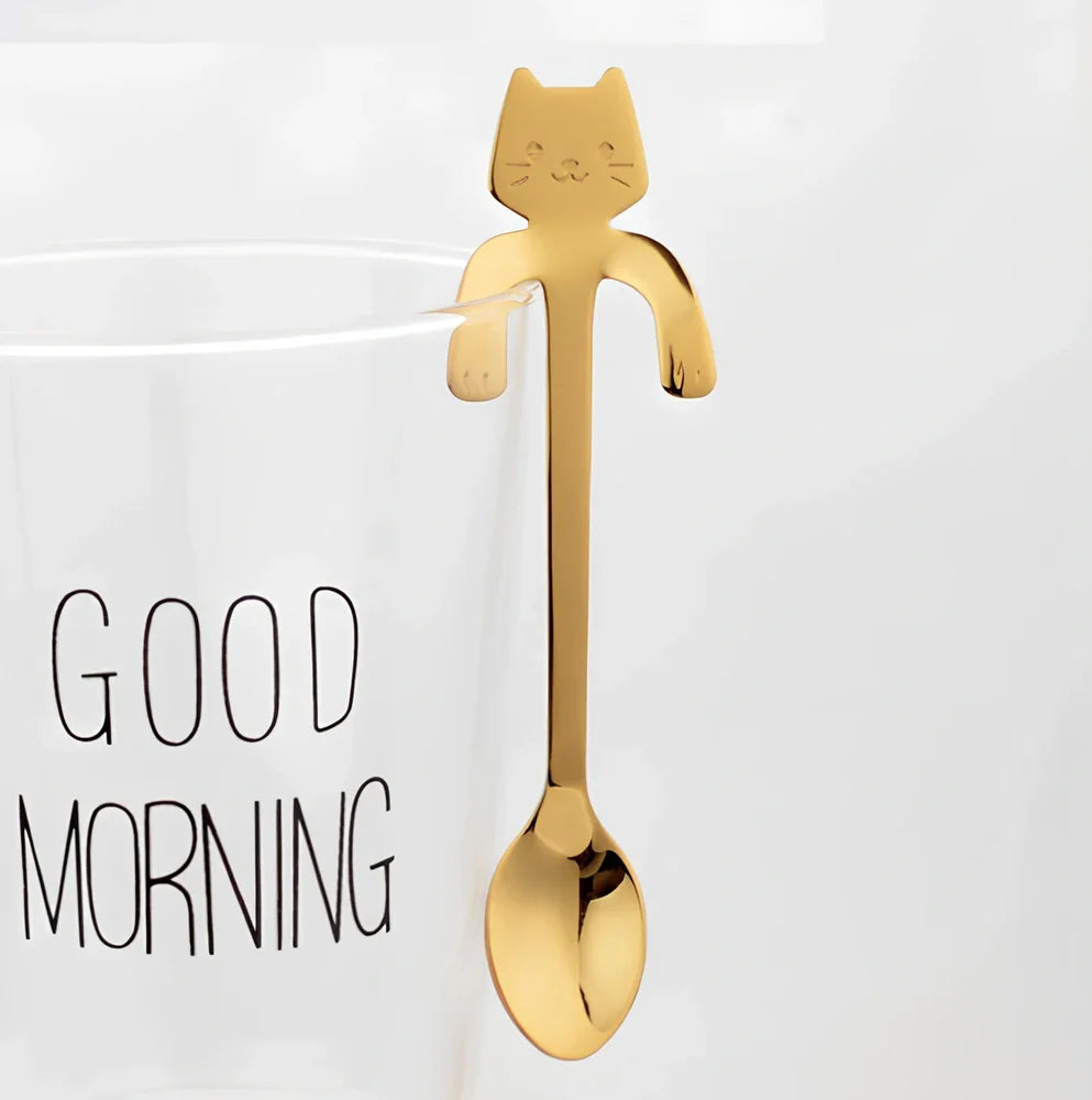 304 stainless steel coffee spoon with cartoon animal handle measuring 11.8cm length
