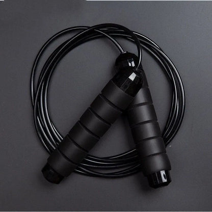 Wire skipping rope for adult fitness, weight-bearing unisex rope in Black or Red