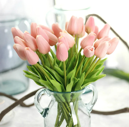 Artificial flower arrangement with 2.7cm diameter head and 11cm leaves in champagne colour