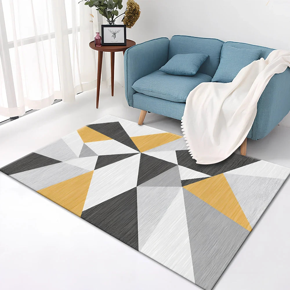 Rectangular crystal velvet carpet in charcoal grey showing textured surface and straight edges
