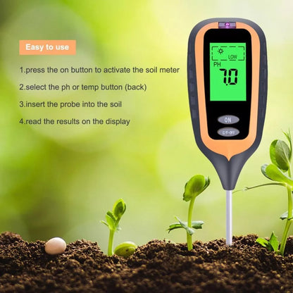 Carbon fiber soil pH tester for accurate garden and farm soil measurements