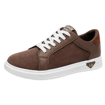 Men's black snake pattern leather high-top sneakers with round toe and rubber sole