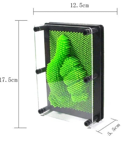 Customizable 3D Sculpture Frame with array of blunt pins for capturing intricate 3D details of any object or body part