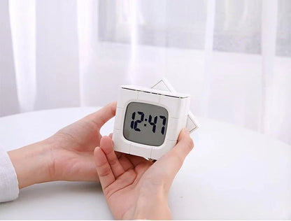 Multipurpose Rubik's Cube Alarm Clock with Voice Control and USB Charging for Home, School, and Office Use