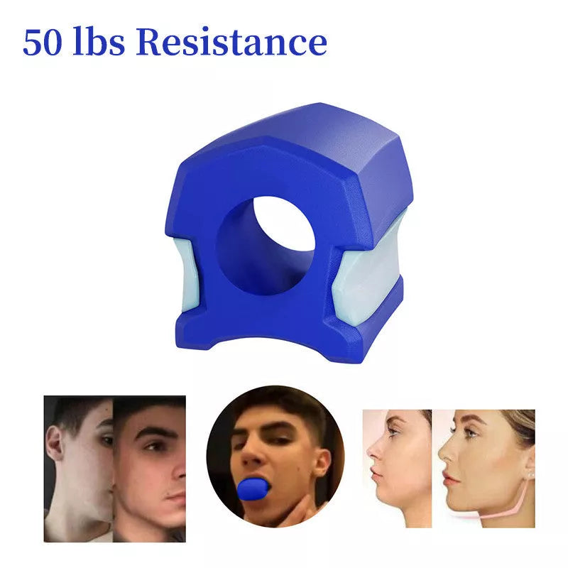Jawline fitness ball and facial toner in blue, red, rose red, and black for muscle strengthening
