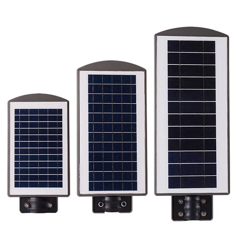 Integrated solar street light garden light showing 2835 lamp beads and solar panel, suitable for 4-6m installation height