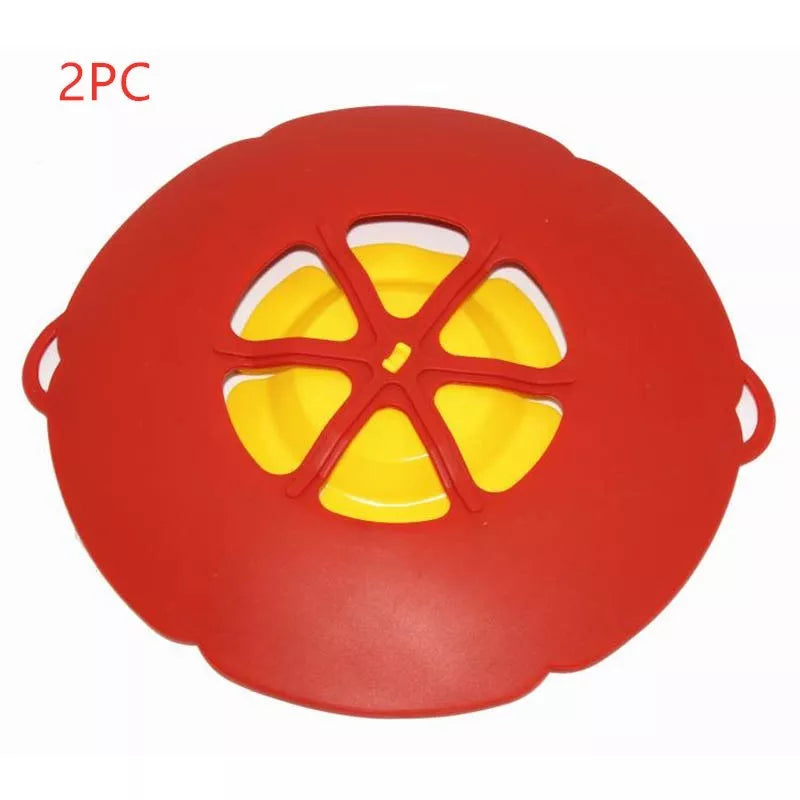 Anti-splash silicone lid for pots in various colors, preventing cooking messes