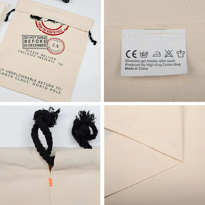 Christmas gift bag measuring 50cm by 70cm with reinforced handles in six colour styles