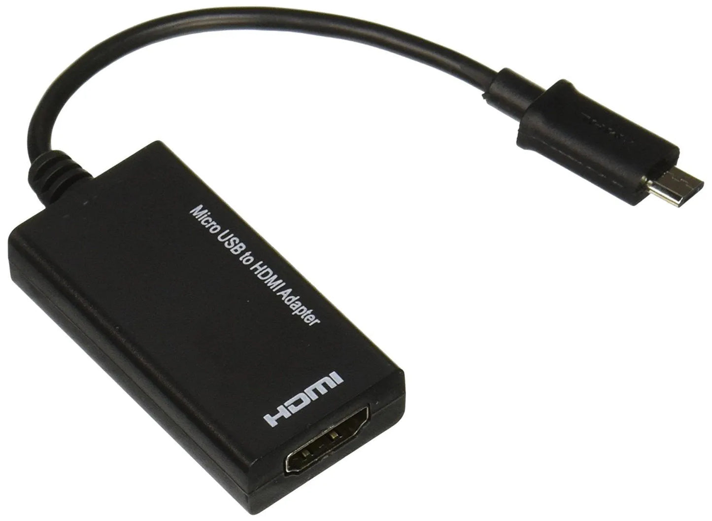 Black HD to HDMI adapter cable for connecting handheld devices to displays