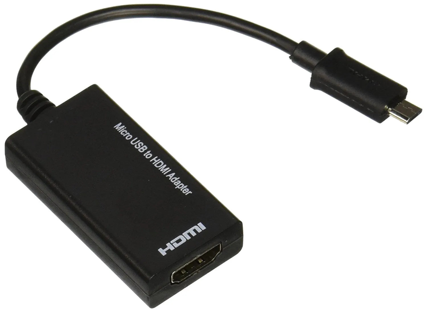 Black HD to HDMI adapter cable for connecting handheld devices to displays