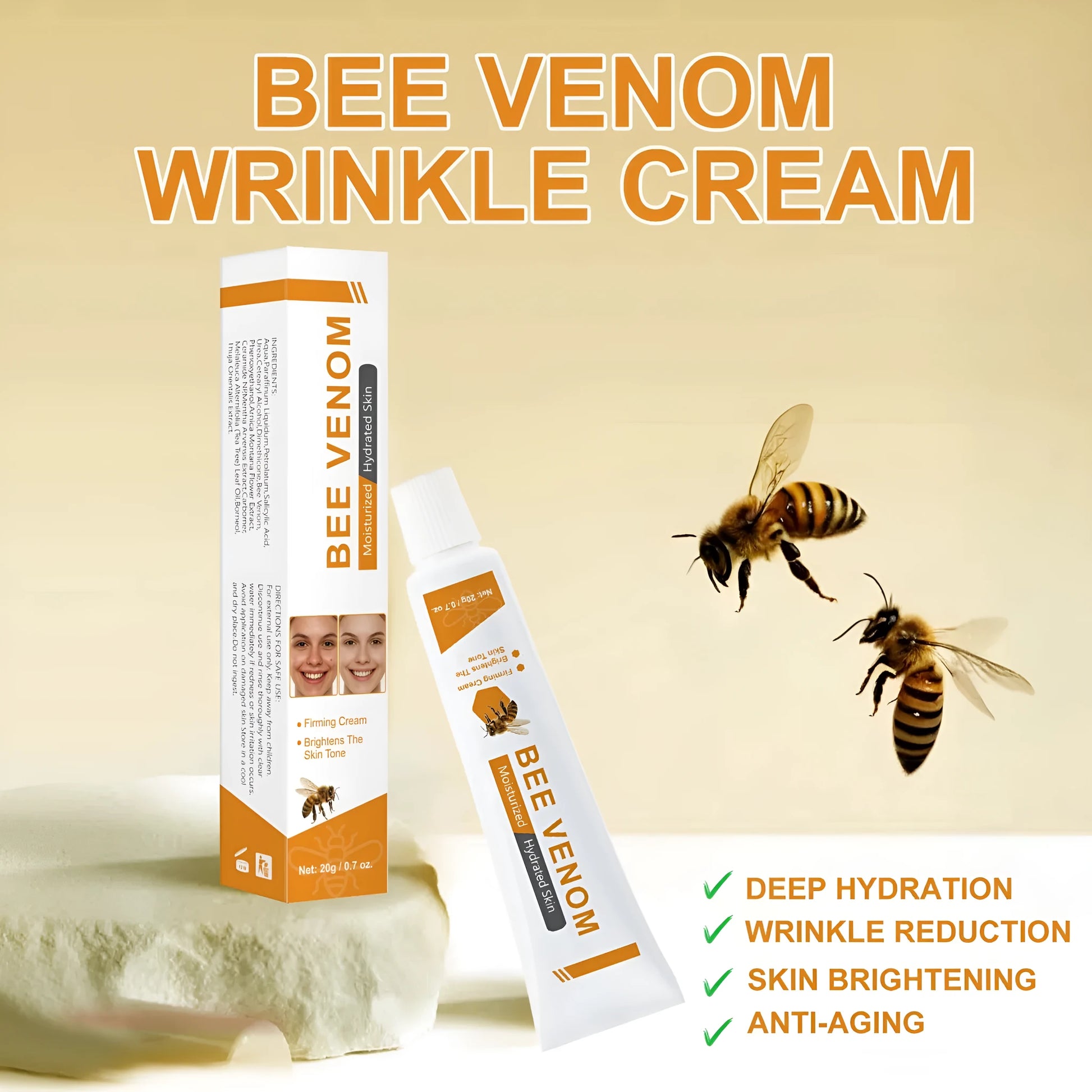 BEE Facial Neck Cream 20g jar for face and neck moisturising skincare treatment