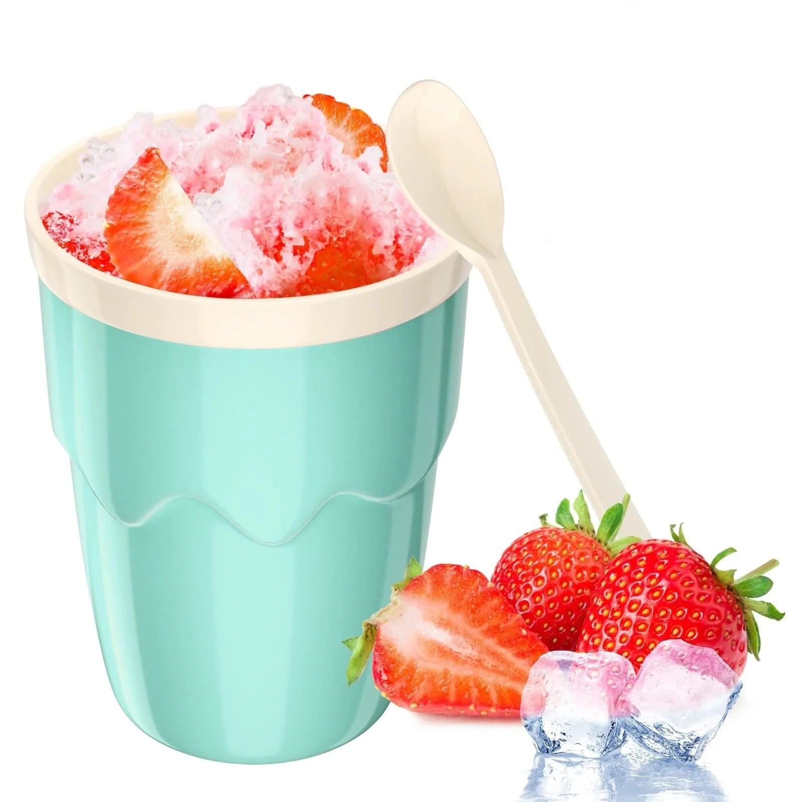 Stainless steel slushy cup for quick homemade ice cream and slushies