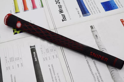 Female golf club grips in various colors made from natural rubber for durability and comfort