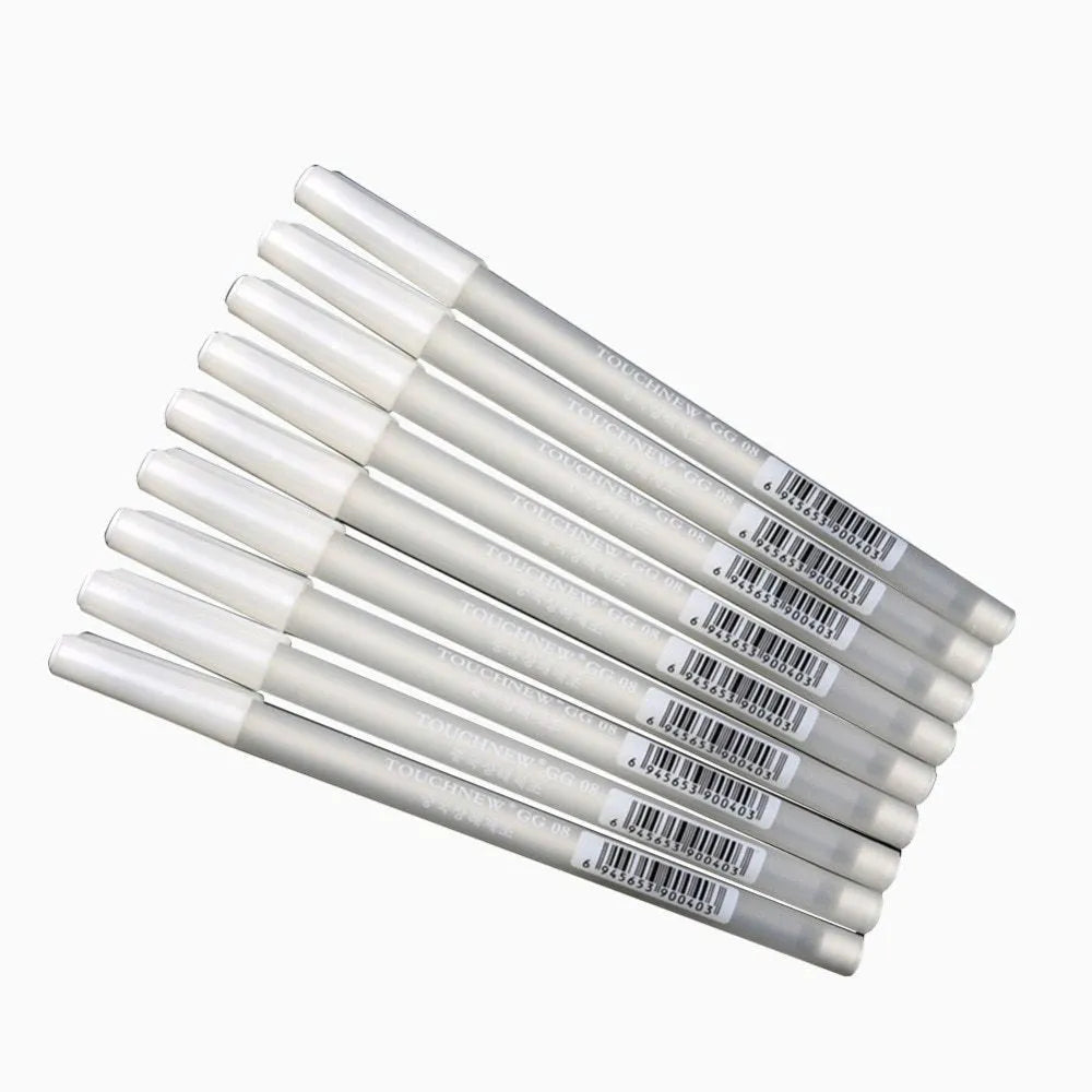 Touchnew black card hand-painted highlight pen with 0.8mm tip in golden silver white options