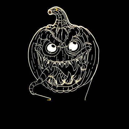 Pumpkin-shaped Halloween lantern with LED lights that can change colors and be controlled by touch or remote