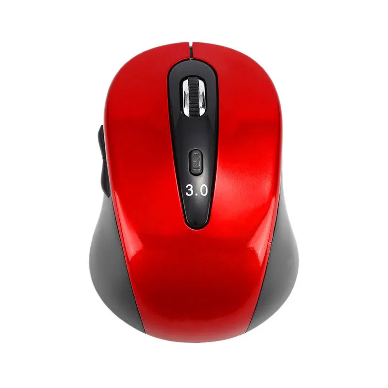 Wireless dual-mode mouse in black with Bluetooth 5.0 and 2.4GHz, 2400dpi optical sensor, six keys and four-way wheel, 100 x 60 x 40mm