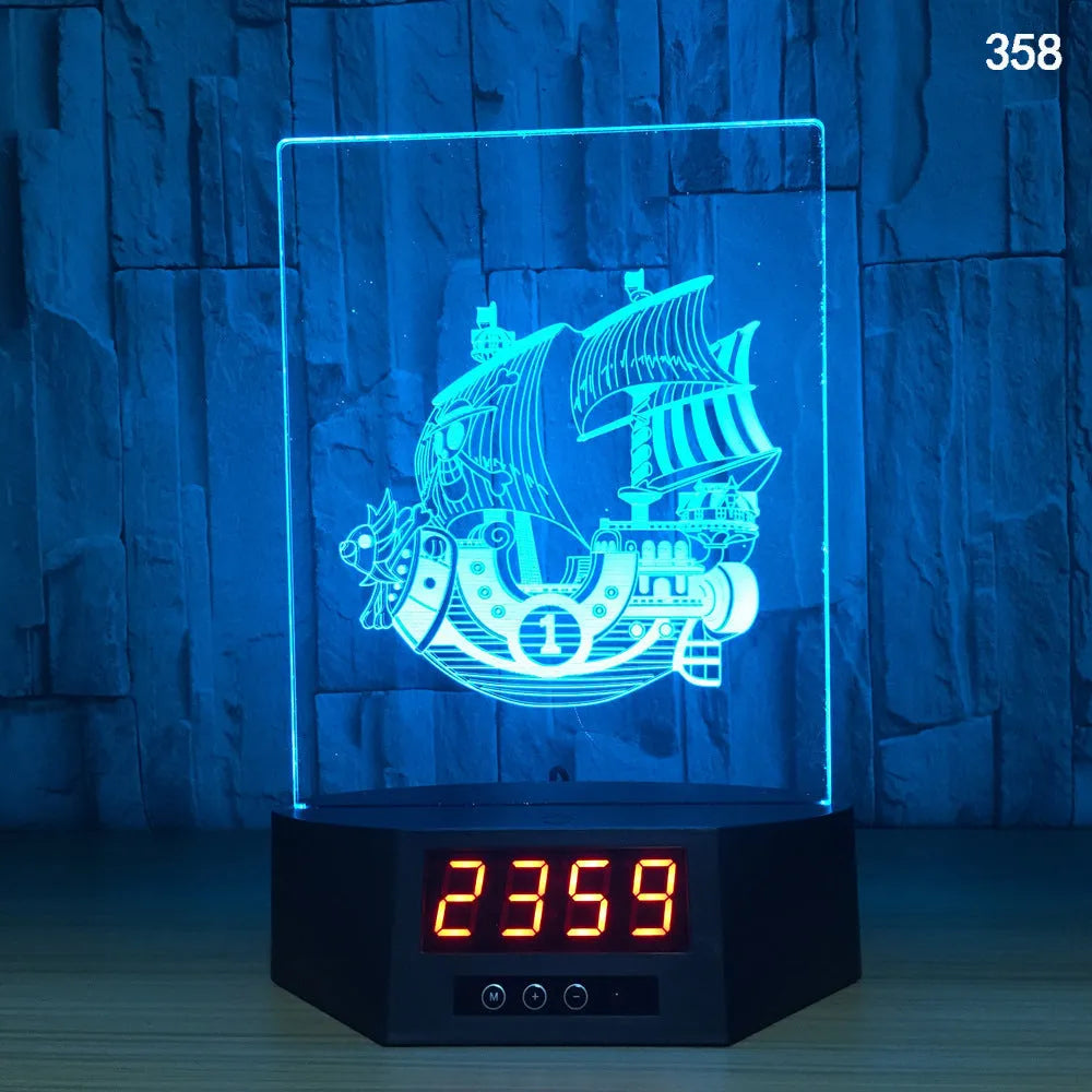 Glowing 3D dolphin LED night light on a table with remote control