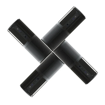 Compact car air purifier in black, reducing 99.9% of allergens with HEPA technology