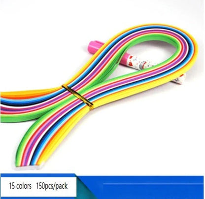 Vibrant gradient star origami paper set for creative crafting and DIY projects