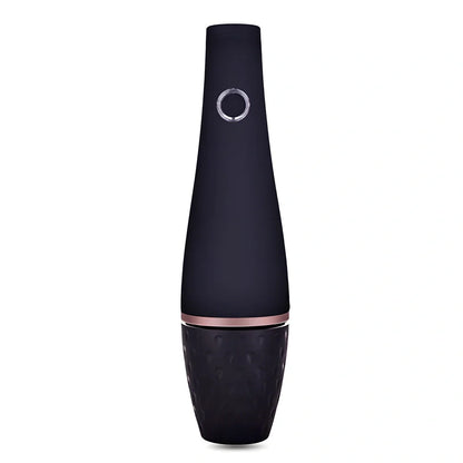 Black makeup brush cleaner with ultrasonic technology measuring 16×13×12 cm